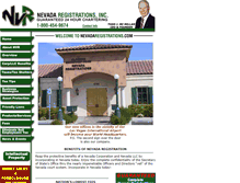 Tablet Screenshot of nevadaregistrations.com